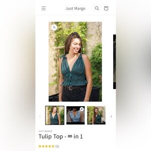 Just Margo Pink Multi-Way Tulip Top—Adjustable Sizing!